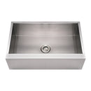 Whitehaus Noah's Collection Brushed Stainless Steel Commercial Single Bowl Front Apron Sink