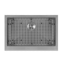 Whitehaus Noah Plus 16 gauge Single Bowl Undermount Sink Set with a seamless customized front Apron