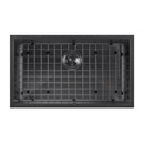 Whitehaus Noah Plus 16 gauge Single Bowl Linen Textured Dual-Mount Sink Set