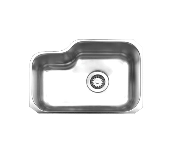 Whitehaus Noah's Collection Brushed Stainless Steel Single Bowl Undermount Sink