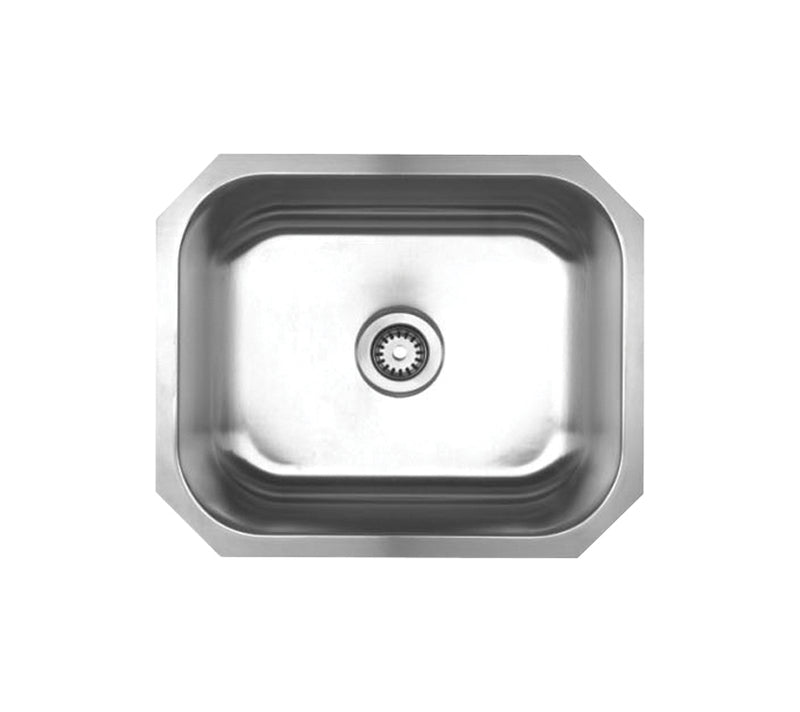 Whitehaus Noah's Collection Brushed Stainless Steel Single Bowl Undermount Sink