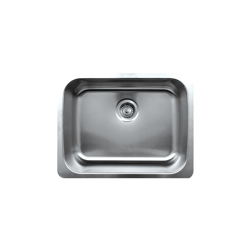 Whitehaus Noah's Collection Brushed Stainless Steel Single Bowl Undermount Sink