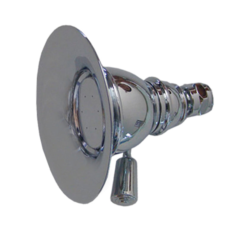 Whitehaus Showerhaus Small Round Rainfall Showerhead with Spray Holes - Solid Brass Construction with Adjustable Ball Joint