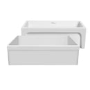 Whitehaus Glencove 30" Reversible Matte Kitchen Fireclay Sink with  Elegant Beveled Front Apron on one side and a Decorative 2" Lip Plain on Opposite Side