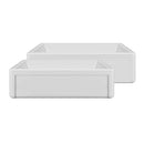 Whitehaus Whitehaus Collection 36" Reversible Single Bowl Fireclay Kitchen Sink with Grid: Three Edge Frame, Plain Front Apron