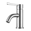 Whitehaus Waterhaus Solid Stainless Steel, single hole, extended single lever lavatory faucet