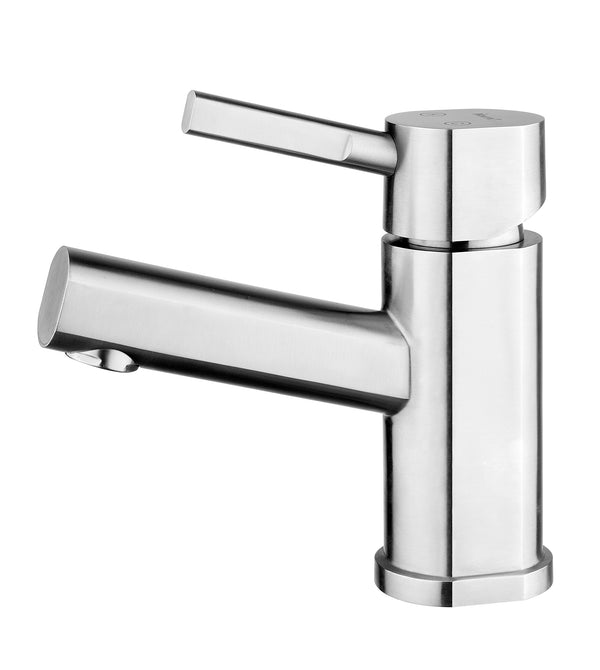 Whitehaus Waterhaus Solid Stainless Steel, Single Hole, Single Lever Lavatory Faucet