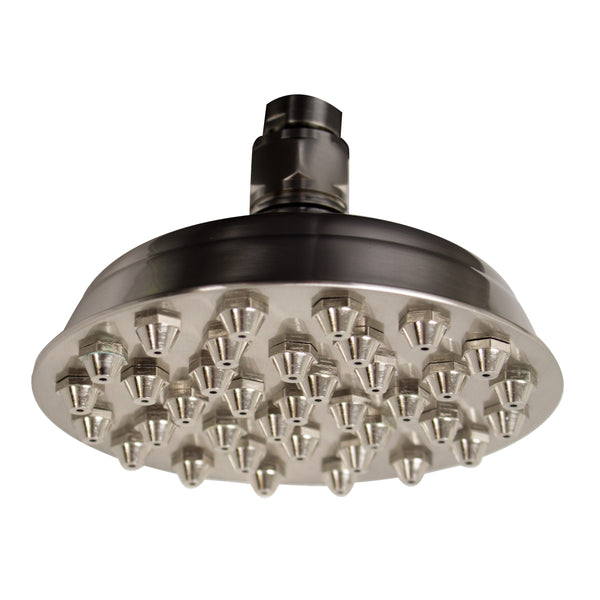 Whitehaus Showerhaus Small Sunflower Rainfall Showerhead with 37 nozzles - Solid Brass Construction with Adjustable Ball Joint