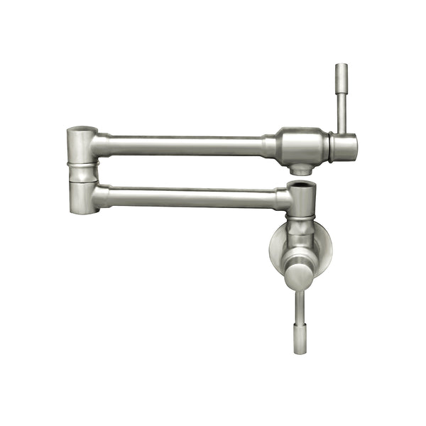 Whitehaus Waterhaus Lead Free, Solid Stainless Steel Wall Mount Pot Filler