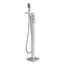 Whitehaus Bathhaus Freestanding 34" Single Lever Tub Filler with Integrated Diverter Valve and Hand Held Shower Spray