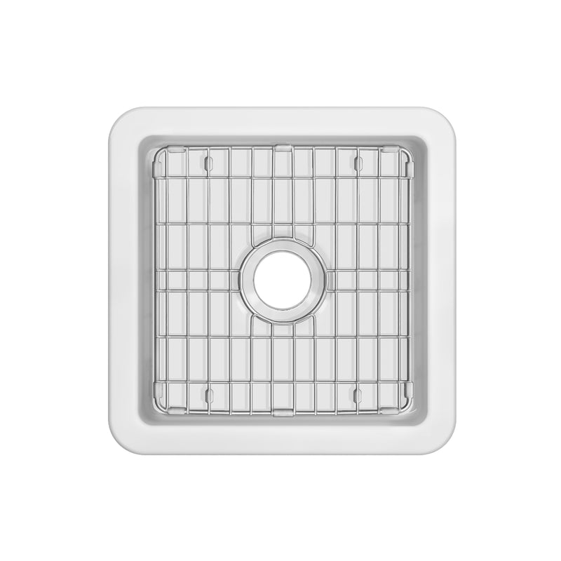 Whitehaus Whitehaus Collection Undermount/Drop-in Fireclay Kitchen Sinks, Stainless Steel Grid Included