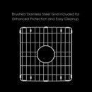 Whitehaus Whitehaus Collection Undermount/Drop-in Fireclay Kitchen Sinks, Stainless Steel Grid Included