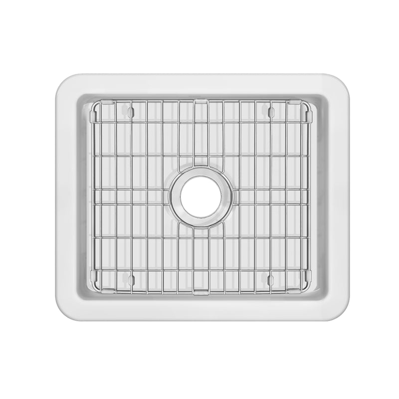 Whitehaus Whitehaus Collection Undermount/Drop-in Fireclay Kitchen Sinks, Stainless Steel Grid Included