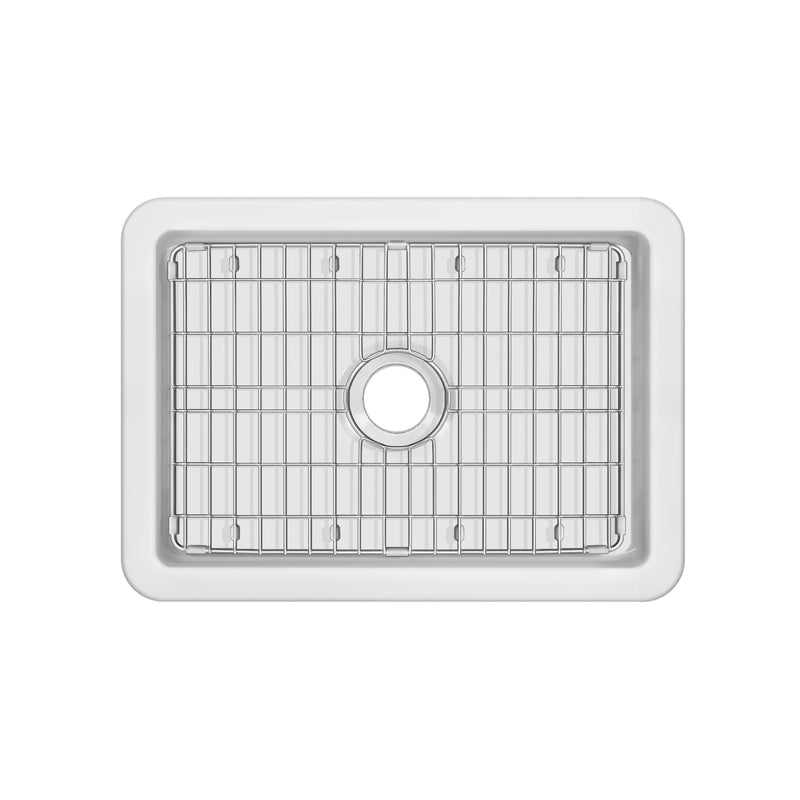 Whitehaus Whitehaus Collection Undermount/Drop-in Fireclay Kitchen Sinks, Stainless Steel Grid Included