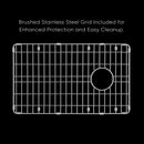 Whitehaus Whitehaus Collection Undermount/Drop-in Fireclay Kitchen Sinks, Stainless Steel Grid Included