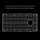 Whitehaus Whitehaus Collection Undermount/Drop-in Fireclay Kitchen Sinks, Stainless Steel Grid Included