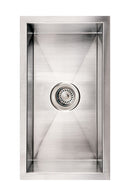 Whitehaus Noah's Collection Brushed Stainless Steel Commercial Single Bowl Undermount Sink