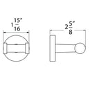 Huntington Brass, Euro Robe/Towel Hook
