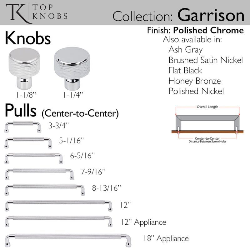 Top Knobs Garrison 1 1/8" Length Round Knob