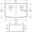 ALFI brand ABFC3320D Kitchen Sink