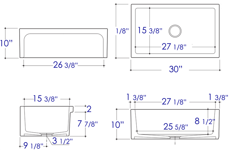 ALFI brand AB3018ARCH Kitchen Sink