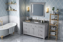 60" Grey Chatham Vanity, Boulder Cultured Marble Vanity Top, undermount rectangle bowl