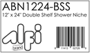 ALFI brand ABN1224 Shower Niche