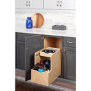 15" Wood Double Drawer Bottle Rollout