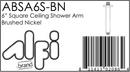 ALFI brand ABSA6S Shower Arm