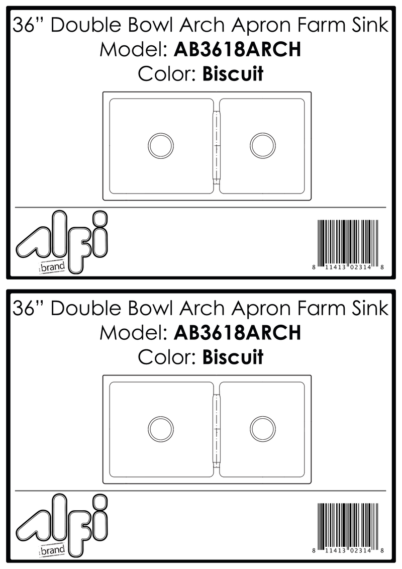 ALFI brand AB3618ARCH Kitchen Sink