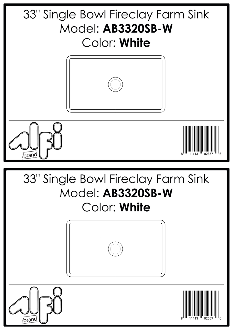 ALFI brand AB3320SB Kitchen Sink