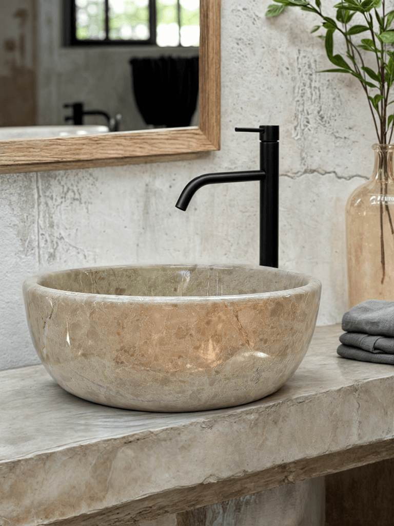 Beige Marble Sink
