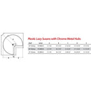 32" Kidney Two-Shelf Plastic Lazy Susan Set with Chrome Hubs