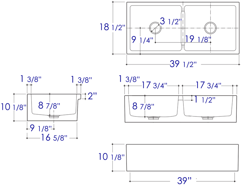 ALFI brand AB3918DB Kitchen Sink