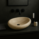 Drop-Pattern Travertine Sink