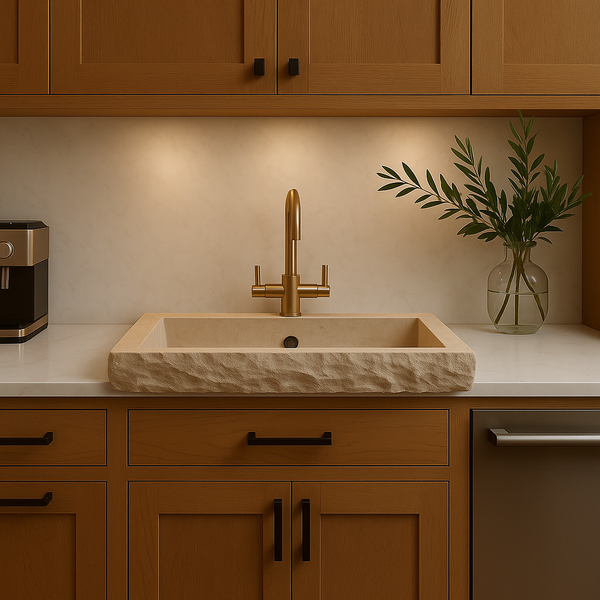 Troia Light Travertine Sink