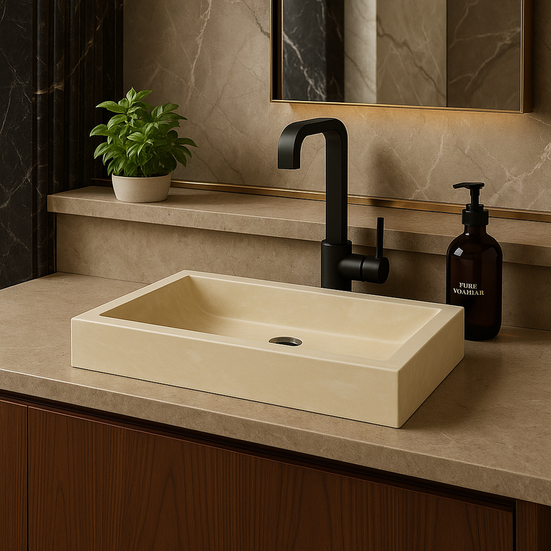 Troia Travertine Marble Sink