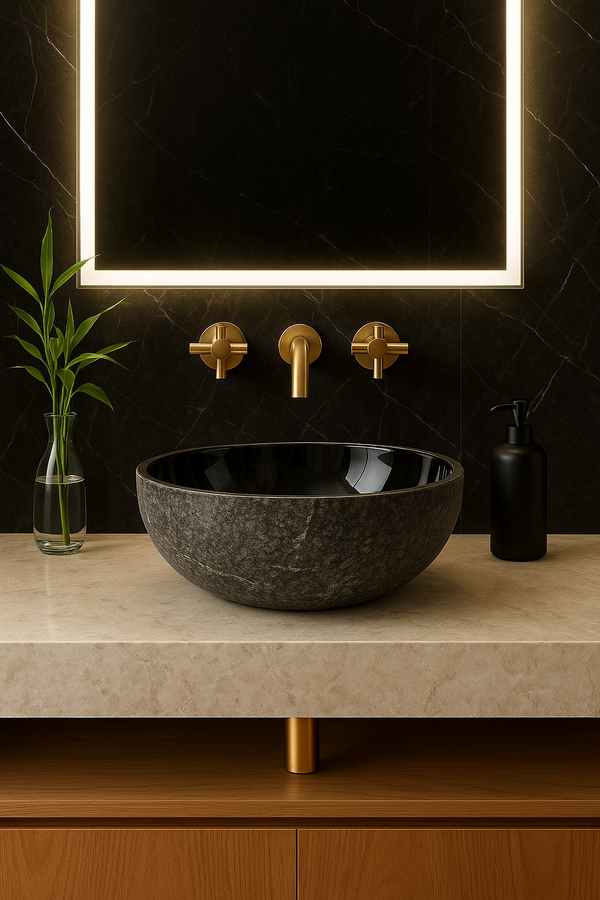 Natural Black Marble Sink