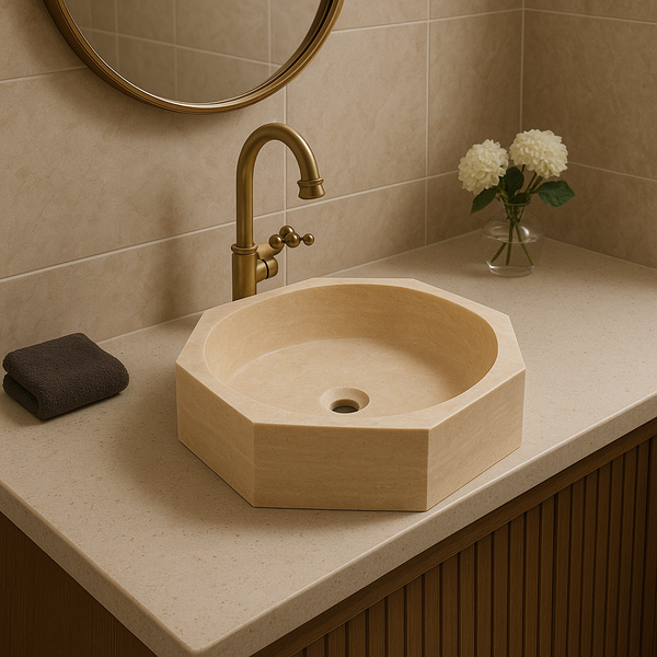 Light Beige Marble Sink