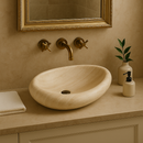 Drop-Pattern Travertine Sink