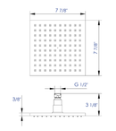 ALFI brand LED8S Shower Head