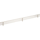 23" Wide Satin Nickel Wire Shoe Fence for Shelving