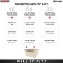 REV A SHELF : 30" W Basket Liners for Sidelines CBLSL Series Closet Baskets