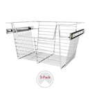 REV A SHELF : 18" W Closet Baskets for Custom Closet Systems (3-Pack)