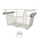 REV A SHELF : 18" W Closet Baskets for Custom Closet Systems (3-Pack)