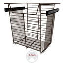 REV A SHELF : 18" W Closet Baskets for Custom Closet Systems (3-Pack)