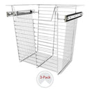 REV A SHELF : 18" W Closet Baskets for Custom Closet Systems (3-Pack)