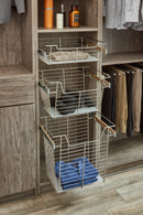 REV A SHELF : 24" W Closet Baskets for Custom Closet Systems (3-Pack)