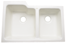 Ceco, Ceco - Redondo 60/40 High-Low Undermount Enameled Cast Iron Kitchen Sink (735-UM ) **MUST USE VANCE MOUNTING KIT QN25UM FOR WARRANTY TO BE VALID