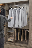 REV A SHELF : Adjustable and Trim-to-Fit Pull Down Closet Rod for Custom Closet Systems